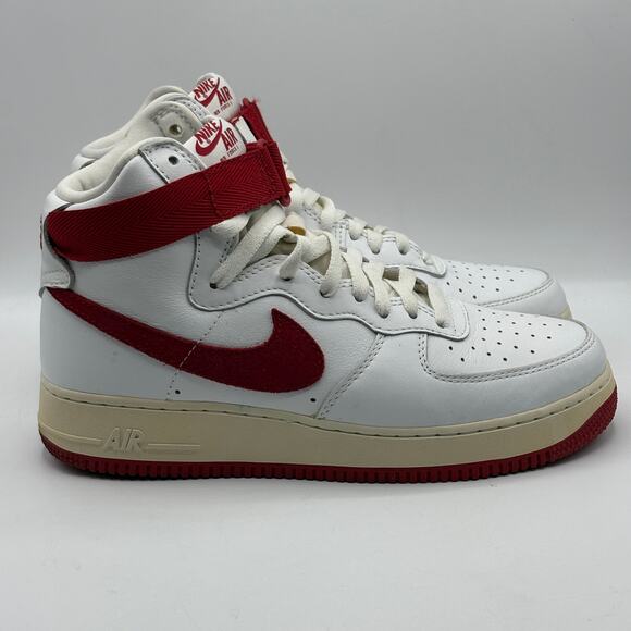 Nike Air Force 1 High NAI-KE White Univ Red 2015 Size 9 - Picture 7 of 16